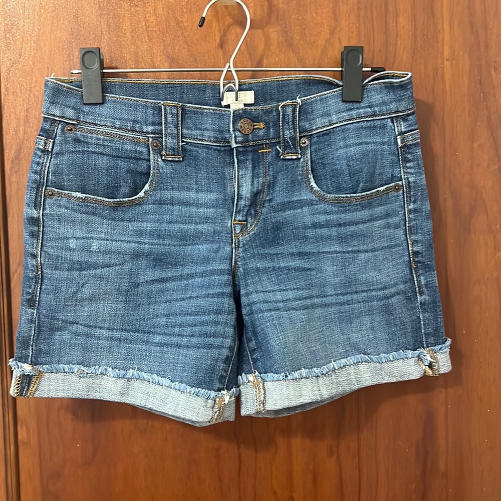 J. Crew cuffed Jean shorts 5” inseam